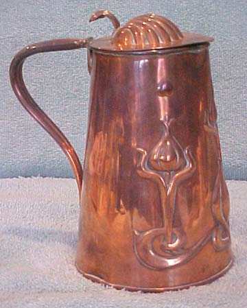 Joseph Sankey Arts & Crafts copper jug