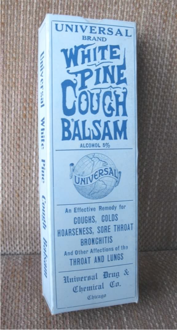 Universal White Pine cough balsam box