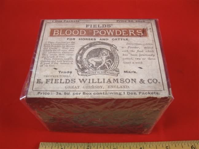 Fields blood powder vintage veterinary