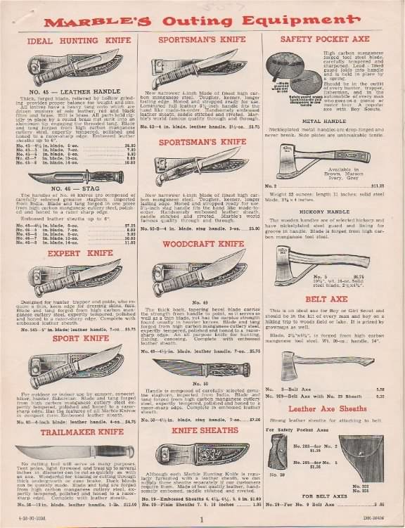 marble arms catalog 1957