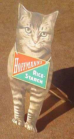 A 22385 Hoffman Starch Cat diecut sign