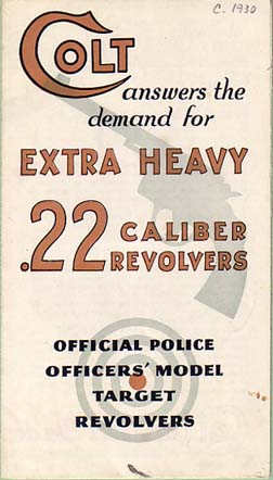 Colt brochure extra heavy 22 revolver