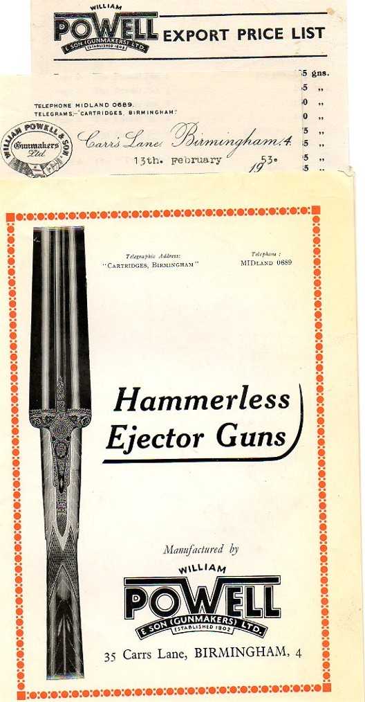 Wm Powell 1953 Gun Catalog