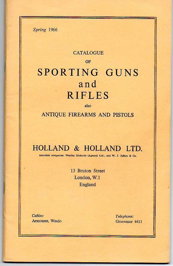 Holland & Holland 1966 gun catalog