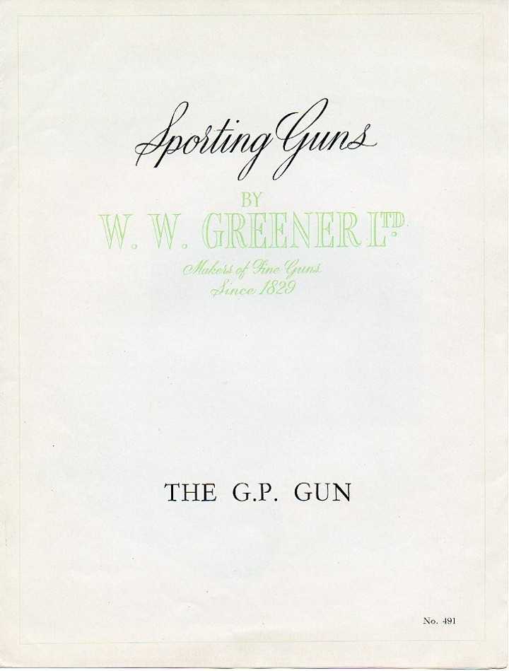 Greener brochure GP Gun