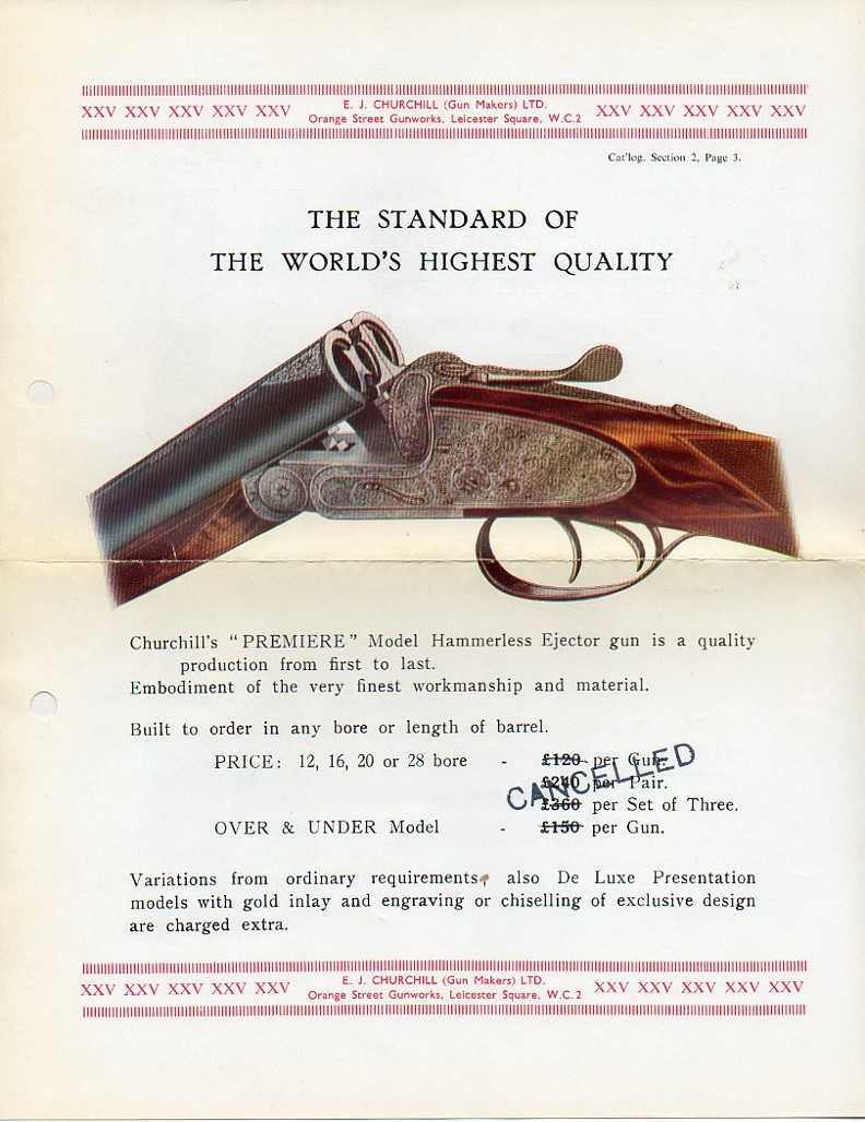 Churchill gun catalog 1956