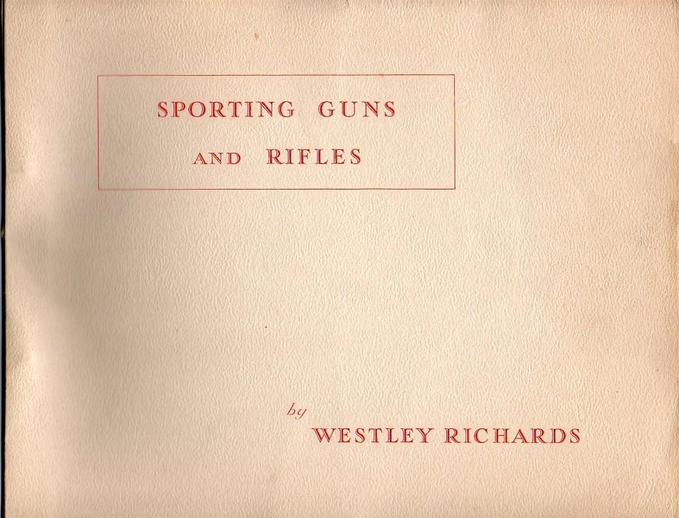 Westley Richards 1952 gun catalog