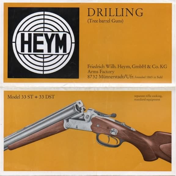 Heym Drilling brochure 3 barrel guns