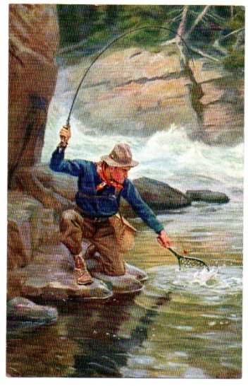 bristol fishing rods postcard philip r goodwin image