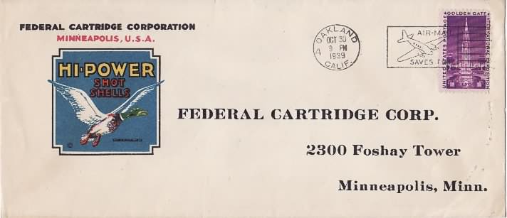Federal Cartridge Co envelope