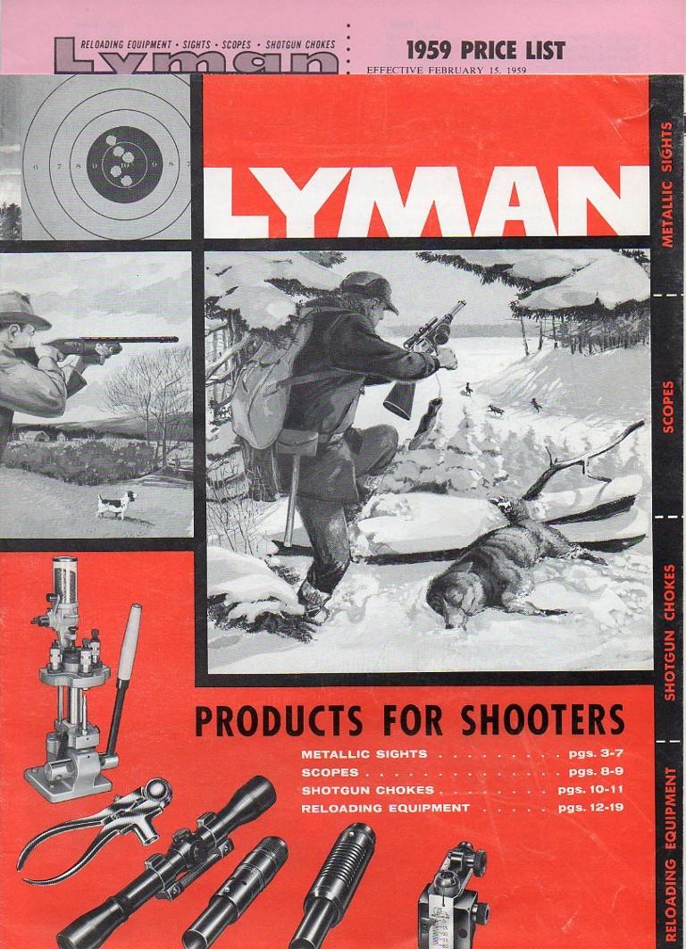Lyman sight catalog 1959